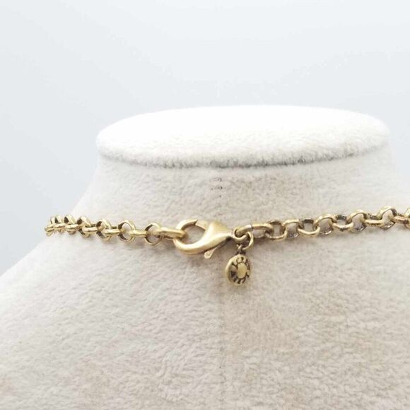 J Crew Turquoise Resin Flower Necklace with Crystal Centers - Picture 2 of 9